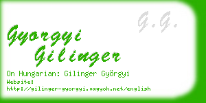 gyorgyi gilinger business card