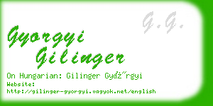 gyorgyi gilinger business card